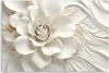 Leinwandbild Weiße Blüte 3D 100x70 Feeby Weiß bild für die Produktbild-Vorschau 3
