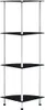 vidaXL Regal mit 4 Ablagen Schwarz 30x30x100 cm Hartglas -  Produktbild-Vorschau 9