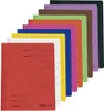 A stack of colorful document folders arranged diagonally. Produktbild-Vorschau