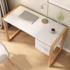 Schreibtisch BELINDA mit 2 Schubladen, Weiß/Eiche – Home Produktbild-Vorschau 3