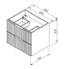 Waschtisch mit Unterschrank TIBU Schwarz 80x50x46 Produktbild-Vorschau 7
