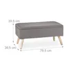 Panca imbottita con contenitore RD28940, grigio Anteprima dell’immagine prodotto 4