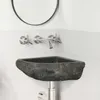 vidaXL Lavabo Grigio (30-37) x (30-37) x 12 cm Pietra di Anteprima dell’immagine prodotto 2