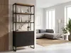 FineBuy Bücherregal MDF Metall 180cm Eiche Nachbildung Produktbild-Vorschau 2