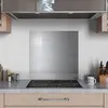 DEQORI Küchenrückwand Glas 60x60 cm 'Gebürstetes Aluminium' Produktbild-Vorschau 3