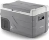 A gray and white portable electric cooler box is shown from a three-quarter angle against a white background. Náhled obrázku produktu