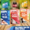 A collage of three different SlimExin products, each with descriptive text and imagery, presented on a wooden surface with a blurred green background. Produktbild-Vorschau