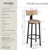 Tabourets de bar Poole - Bois clair industriel, Chêne Voir les images du produit 6