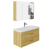A bathroom vanity set with a sink, cabinet, and medicine cabinet. Produktbild-Vorschau