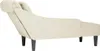 vidaXL Chaiselongue mit Kissen und Rechter Armlehne Creme Produktbild-Vorschau 5