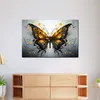 Modern Schmetterling Yellow Wandbild Leinwandbild Produktbild-Vorschau 3