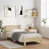 vidaXL Cadre de lit sans matelas avec tête de lit en chêne Voir les images du produit 2