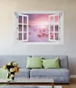 Wallario selbstklebendes Poster mit Fenster-Illusion - Rosa Produktbild-Vorschau 2