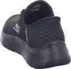 A black Skechers Go Walk Flex shoe is shown from a rear-side angle against a white background. Produktbild-Vorschau