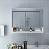 vidaXL Armoire à miroir de salle de bain LED blanc 80x15x60 Voir les images du produit 2
