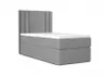 A single bed with a headboard, shown from a side-angle against a white background. Produktbild-Vorschau