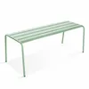 Banc de jardin en acier vert sauge - Oviala Palavas Voir les images du produit 1