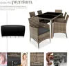 Salon de jardin 6 places avec housse de protection - marron Voir les images du produit 3