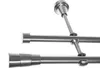 Gardinenstange mit Wandhalterung I Metall Edelstahl Look Ø Produktbild-Vorschau 1