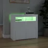 vidaXL Sideboard avec lampes LED blanc 80x35x75 cm Voir les images du produit 4