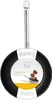 A black frying pan with a silver handle, presented on a white background with a product information label. Náhľad obrázku produktu