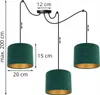 Elegante Spinnen-Hängelampe, Goldener Samt-Lampenschirm Produktbild-Vorschau 12