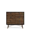 Rye Kommode 6 Schubladen mattschwarz, Walnuss Nachbildung. Produktbild-Vorschau 2