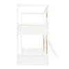 Side view of a white bunk bed with a ladder. Anteprima dell’immagine prodotto