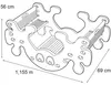 FEBER 2in1 Tavolino da picnic grande - Dondolo altalena Anteprima dell’immagine prodotto 6
