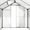 Interior view of a greenhouse with aluminum frame and clear polycarbonate panels. Produktbild-Vorschau