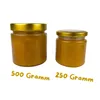 Two jars of honey are shown against a white background, with text indicating their sizes. Náhľad obrázku produktu
