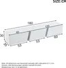 Merax Armoire TV murale 180x35x30cm, LED Lowboard avec 3 Voir les images du produit 5