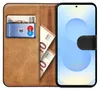 A book-style phone case with a card slot and cash compartment, showing a phone screen. Anteprima dell’immagine prodotto