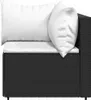 vidaXL Garten-Ecksofa mit Kissen Schwarz Poly Rattan Produktbild-Vorschau 3