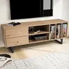 WOHNLING Lowboard Eiche-Nachbildung 150x55x40 cm TV-Kommode Produktbild-Vorschau 1