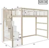 OKWISH Lit Mezzanine 90x200 cm - Lit Simple avec Escalier Voir les images du produit 7