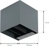 Prios LED-Solarwandlampe Lius, Höhe 15 cm, Bewegungssensor Produktbild-Vorschau 4