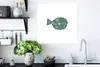 MuchoWow® Poster Pastell - Grün - Fisch 50x50 cm - Produktbild-Vorschau 3
