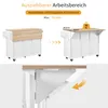 A diagram showing the extension mechanism of a kitchen island. Podgląd zdjęcia produktu