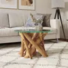 vidaXL Couchtisch, Teak Treibholz Massivholz, Rund Ø 60 cm, Produktbild-Vorschau 1