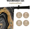MuchoWow® Wandteppich Wandbehang Marmor - Acryl - Gold - Produktbild-Vorschau 3