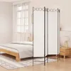 4 dílný paraván bílý 160x200 cm textil Náhled obrázku produktu 2