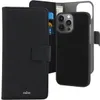 A black PURO wallet case for an iPhone 13 Pro is shown with the phone inserted. Náhled obrázku produktu