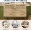 Sweiko Rattan kommode Sideboard mit 6 Schubladen, Produktbild-Vorschau 5