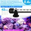 A marketing image for an LED aquarium light, showing the light itself and a vibrant aquarium scene. Anteprima dell’immagine prodotto