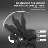 A gaming chair shown with its backrest reclined at different angles, illustrating its adjustability. Produktbild-Vorschau