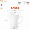 Wilmax Tassen 460 ml Weiß Porzellan 2er Set WL-993018/A2 Produktbild-Vorschau 3