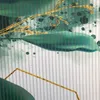 Abstract green and gold design with vertical stripes. Produktbild-Vorschau