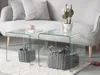 BELIANI Beistelltisch 2er Set Transparent Sicherheitsglas Produktbild-Vorschau 2