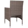 vidaXL Set di 4 sedie e sgabelli da giardino in rattan Anteprima dell’immagine prodotto 6